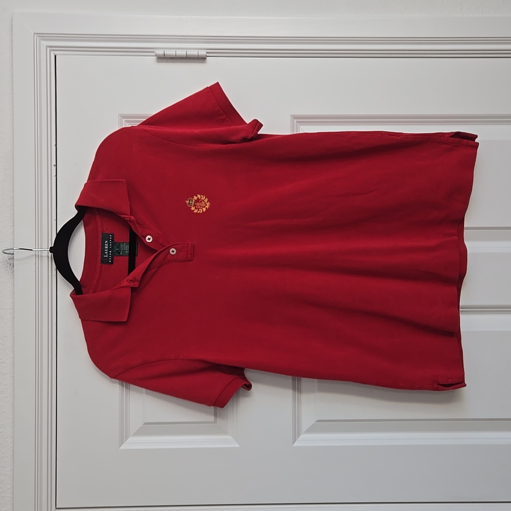 Red polo with collar